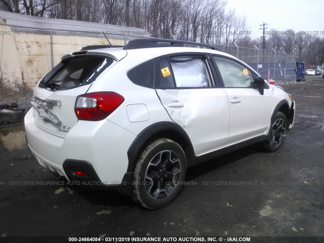 JF2GPACC9E8317209 - 2014 SUBARU XV CROSSTREK 2.0 PREMIUM WHITE photo 4