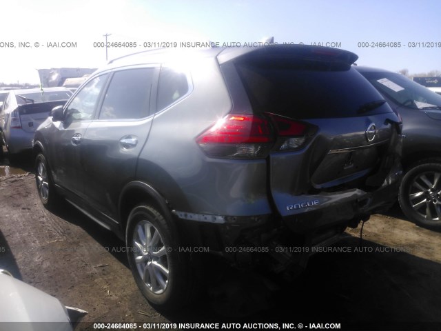 KNMAT2MV4HP511159 - 2017 NISSAN ROGUE S/SV GRAY photo 3