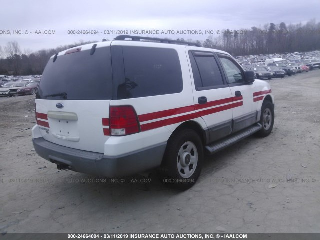 1FMPU16556LA85254 - 2006 FORD EXPEDITION XLT WHITE photo 4