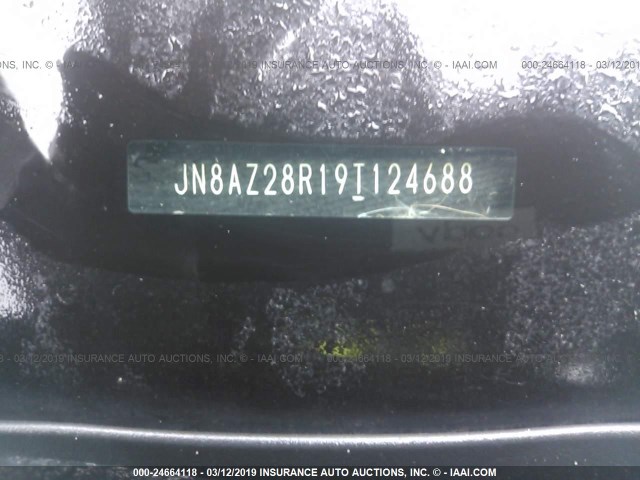 JN8AZ28R19T124688 - 2009 NISSAN CUBE S/SL SILVER photo 9