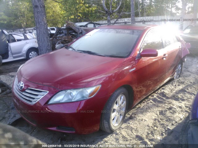 JTNBB46K293051560 - 2009 TOYOTA CAMRY HYBRID RED photo 2