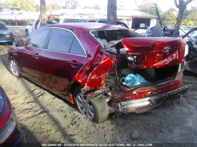 JTNBB46K293051560 - 2009 TOYOTA CAMRY HYBRID RED photo 3