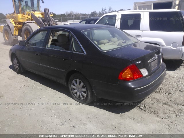 4T1BF28B41U158162 - 2001 TOYOTA AVALON XL/XLS BLACK photo 3