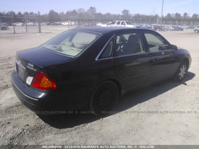 4T1BF28B41U158162 - 2001 TOYOTA AVALON XL/XLS BLACK photo 4