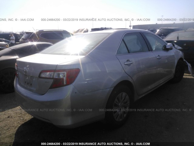 4T1BF1FK0CU028556 - 2012 TOYOTA CAMRY SE/LE/XLE SILVER photo 4