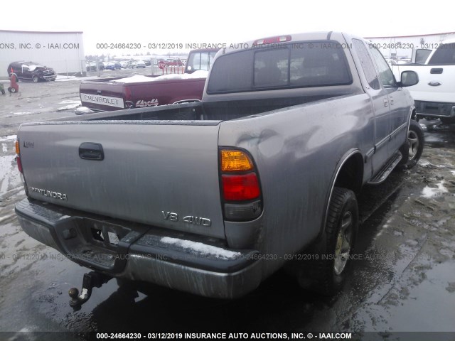 5TBBT4413YS060110 - 2000 TOYOTA TUNDRA ACCESS CAB/ACCESS CAB SR5 SILVER photo 4