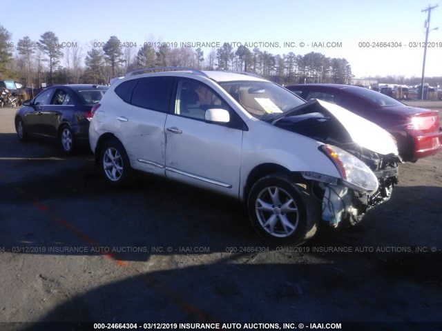 JN8AS5MV5BW297403 - 2011 NISSAN ROGUE WHITE photo 1