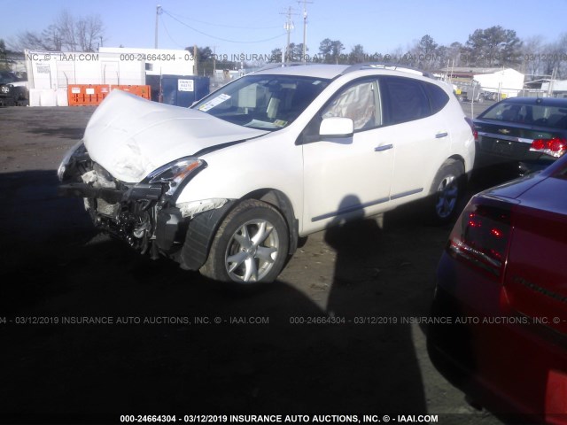 JN8AS5MV5BW297403 - 2011 NISSAN ROGUE WHITE photo 2