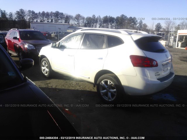 JN8AS5MV5BW297403 - 2011 NISSAN ROGUE WHITE photo 3