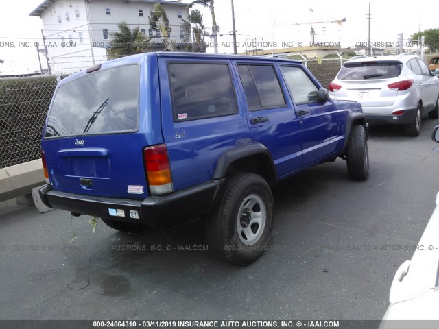 1J4FF68S4XL554629 - 1999 JEEP CHEROKEE SPORT/CLASSIC ლურჯი ფოტო 4
