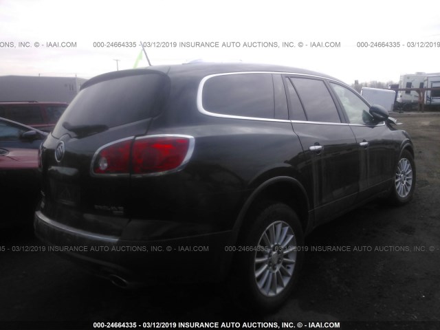 5GALVBED8AJ102438 - 2010 BUICK ENCLAVE CXL BLACK photo 4