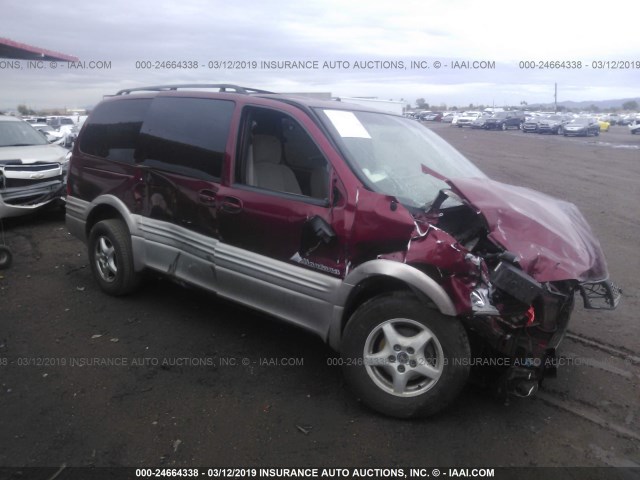 1GMDX03E43D216107 - 2003 PONTIAC MONTANA RED photo 1