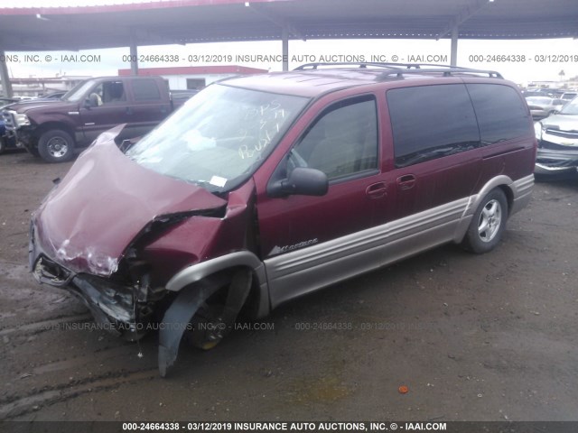 1GMDX03E43D216107 - 2003 PONTIAC MONTANA RED photo 2