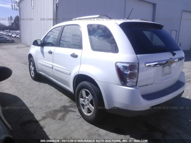 2CNDL13F096252314 - 2009 CHEVROLET EQUINOX LS WHITE photo 3