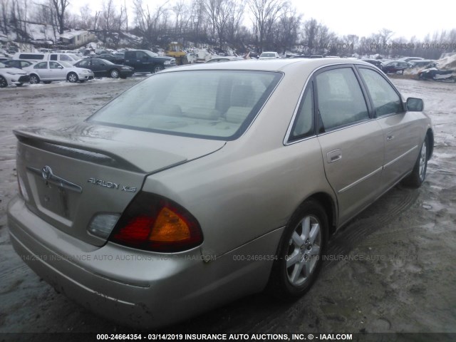 4T1BF28B51U194023 - 2001 TOYOTA AVALON XL/XLS GOLD photo 4