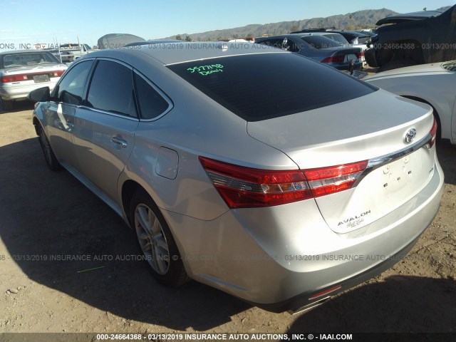 4T1BK1EB2EU096521 - 2014 TOYOTA AVALON PREMIUM/TOURING/LIMITED SILVER photo 3