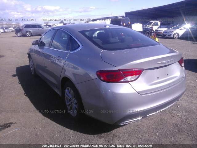 1C3CCCAG6GN111235 - 2016 CHRYSLER 200 LIMITED GRAY photo 3