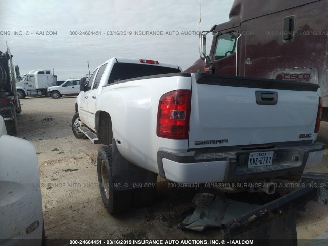 1GT426C82DF210828 - 2013 GMC SIERRA K3500 DENALI WHITE photo 3