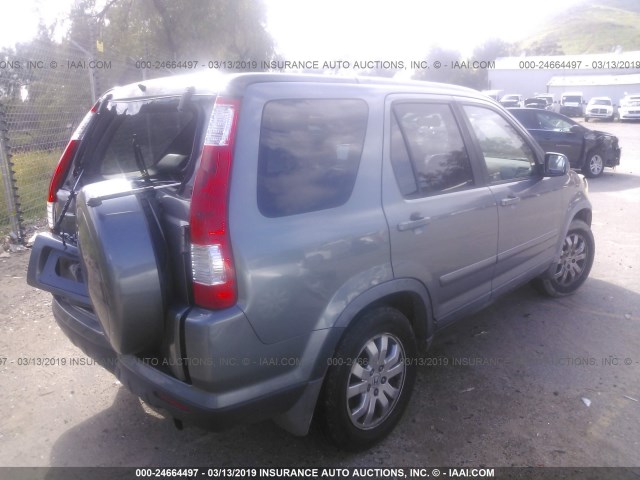 JHLRD78956C041984 - 2006 HONDA CR-V SE/EX GRAY photo 4