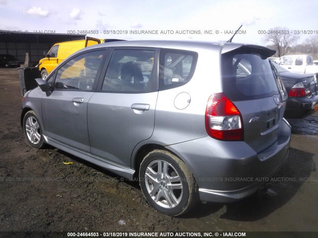 JHMGD38647S062799 - 2007 HONDA FIT S GRAY photo 3