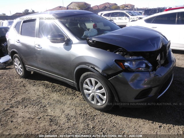 KNMAT2MT0FP536765 - 2015 NISSAN ROGUE S/SL/SV GRAY photo 1