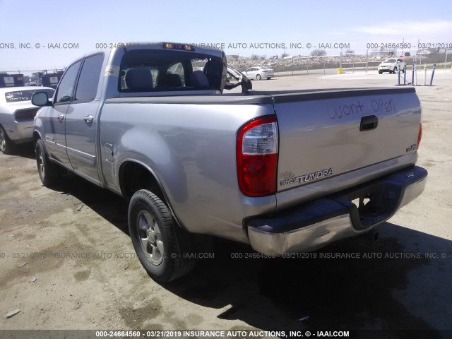 5TBET34176S545029 - 2006 TOYOTA TUNDRA DOUBLE CAB SR5 SILVER photo 3