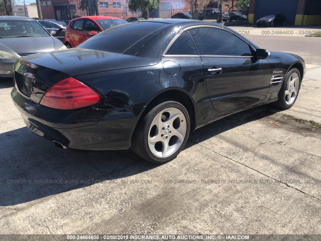 WDBSK75F94F073023 - 2004 MERCEDES-BENZ SL 500 BLACK photo 4