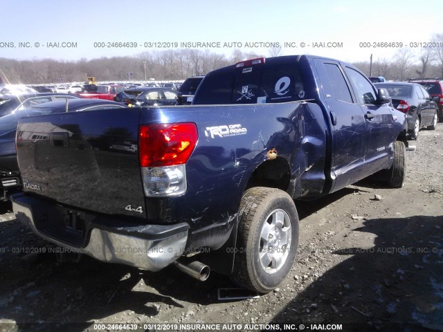 5TBBV54127S489883 - 2007 TOYOTA TUNDRA DOUBLE CAB SR5 BLUE photo 4