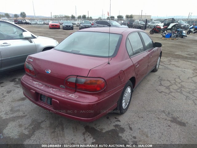 1G1ND52F04M553991 - 2004 CHEVROLET CLASSIC BURGUNDY photo 4