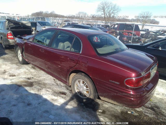 1G4HP54K324128070 - 2002 BUICK LESABRE CUSTOM RED photo 3