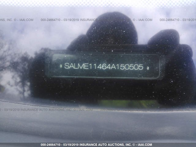 SALME11464A150505 - 2004 LAND ROVER RANGE ROVER HSE BLACK photo 9