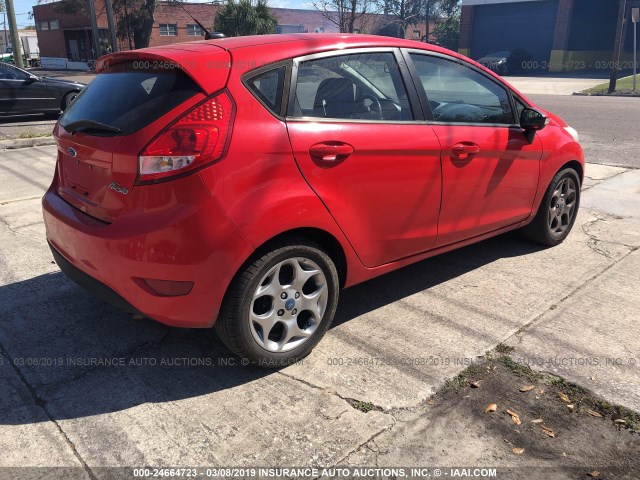 3FADP4FJ0CM171987 - 2012 FORD FIESTA SES RED photo 4