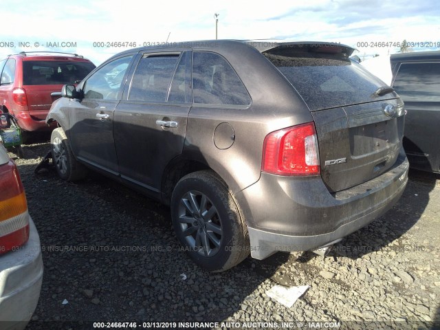 2FMDK3JC5BBB03935 - 2011 FORD EDGE SEL GRAY photo 3