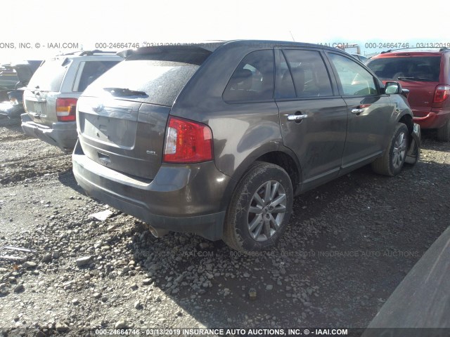 2FMDK3JC5BBB03935 - 2011 FORD EDGE SEL GRAY photo 4