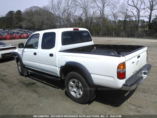 5TEGM92N11Z870857 - 2001 TOYOTA TACOMA DOUBLE CAB PRERUNNER WHITE photo 3