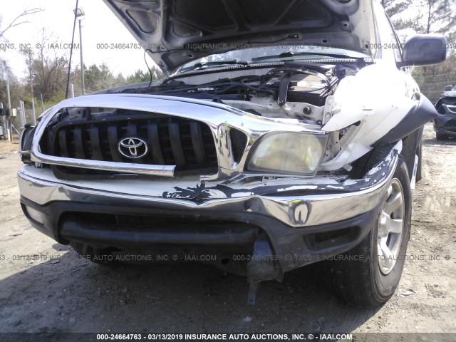 5TEGM92N11Z870857 - 2001 TOYOTA TACOMA DOUBLE CAB PRERUNNER WHITE photo 6