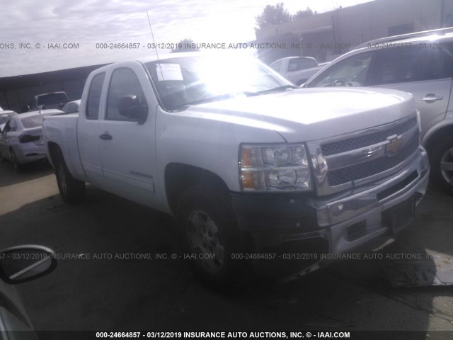 1GCRKSE7XCZ113408 - 2012 CHEVROLET SILVERADO K1500 LT WHITE photo 1