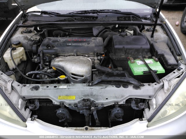 4T1BE32K74U842130 - 2004 TOYOTA CAMRY LE/XLE/SE SILVER photo 10