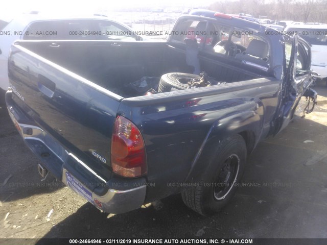 5TEPX42N25Z099454 - 2005 TOYOTA TACOMA BLUE photo 4