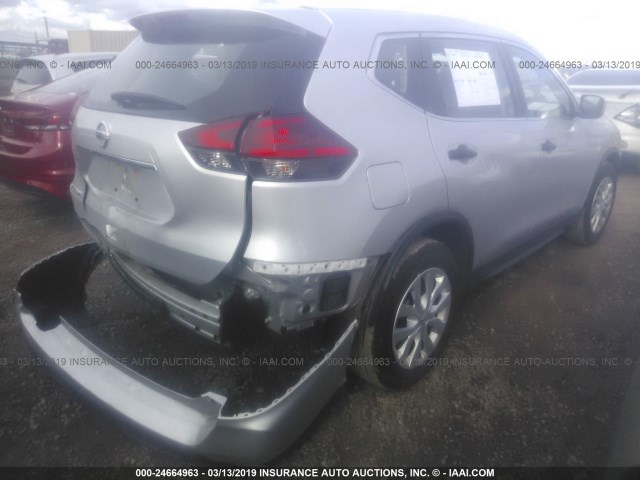 KNMAT2MT2HP510252 - 2017 NISSAN ROGUE S/SV SILVER photo 4