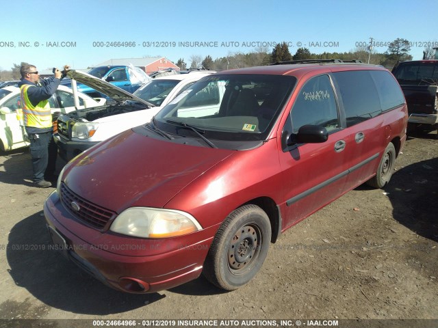 2FMZA51742BB64684 - 2002 FORD WINDSTAR RED photo 2