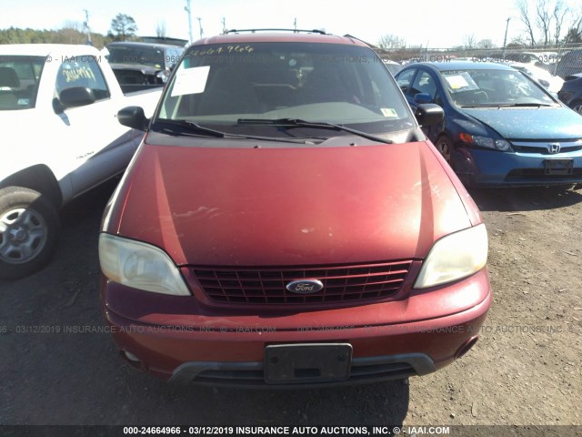 2FMZA51742BB64684 - 2002 FORD WINDSTAR RED photo 6