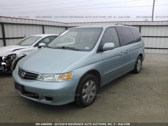 5FNRL18943B055645 - 2003 HONDA ODYSSEY EXL BLUE photo 2