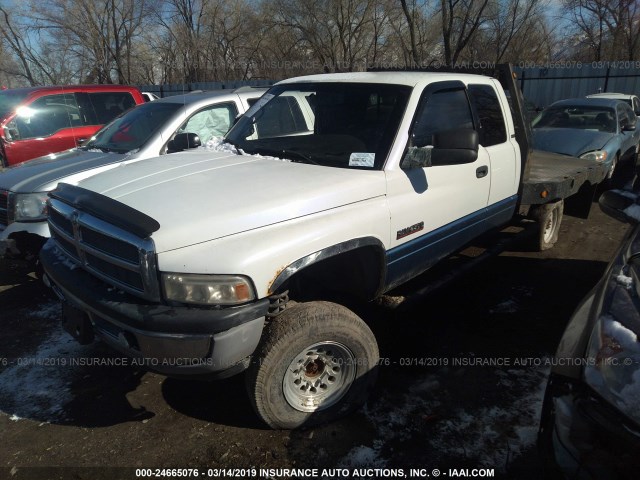 3B7KF23642M221202 - 2002 DODGE RAM 2500 WHITE photo 2