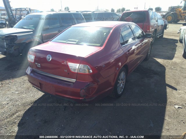 3MEHM08156R666735 - 2006 MERCURY MILAN PREMIER RED photo 4