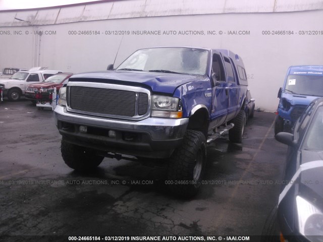 1FTSW31P23EB36979 - 2003 FORD F350 SRW SUPER DUTY BLUE photo 2