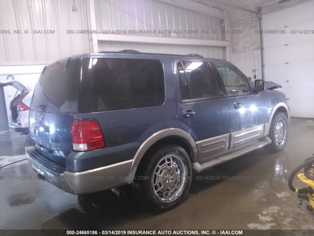 1FMPU17L53LC27644 - 2003 FORD EXPEDITION EDDIE BAUER BLUE photo 4