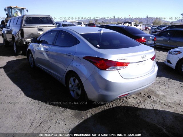 KMHDH4AE6DU760245 - 2013 HYUNDAI ELANTRA GLS/LIMITED SILVER photo 3