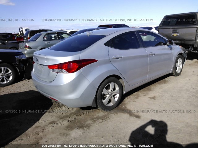 KMHDH4AE6DU760245 - 2013 HYUNDAI ELANTRA GLS/LIMITED SILVER photo 4