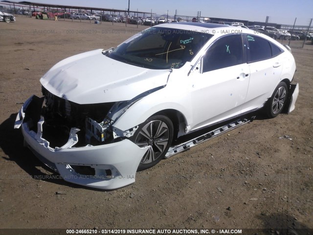 JHMFC1F79JX004809 - 2018 HONDA CIVIC EXL WHITE photo 2